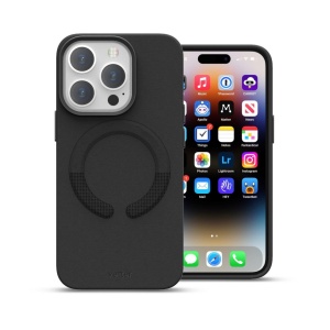 Husa iPhone 14 Pro Max, Clip-On Vegan Leather, Compatibil MagSafe, Negru - Img 11
