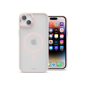 Husa iPhone 15, Clip-On Hybrid, Matt, Compatibil MagSafe, Roz, disponibil pe thenx.net