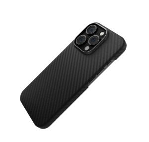 Husa iPhone 16 Pro Max Clip-On MagSafe Aramid Fiber Kevlar Negru_4