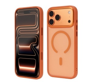 Husa iPhone 17 Pro Max, Clip-On Hybrid, Matt, MagSafe Compatible, Orange - thenx.net