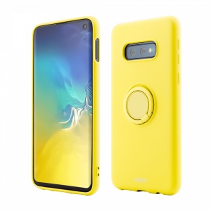 Husa Samsung Galaxy S10e, Soft Pro with Magnetic iStand, Yellow - Img 2