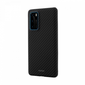 Husa Vetter Huawei P40, Clip-On Ultra Slim, Aramid Fiber Kevlar, Magnetic, Negru - Img 2
