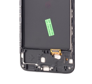 LCD Samsung Galaxy A20, A205, Negru + Rama, [OLED] - pentru înlocuirea ecranului, compatibil cu Samsung, disponibil pe thenx.net