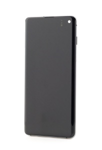 LCD Samsung Galaxy S10, G973, Negru + Rama, Swap - pentru înlocuirea ecranului, compatibil cu Samsung, disponibil pe thenx.net