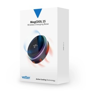 MagCOOL 25, Wireless Charging Base, Qi2.2 25W, MagSafe Compatible, Active Cooling - thenx.net