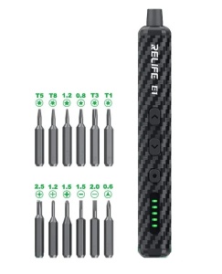Relife E1 - Set Surubelnita Electrica Fibra de Carbon, 12 in 1