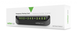 Vetter Go Temporary Parking Card – Afisaj Retractabil Numar Telefon - Img 5