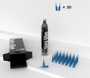 Adeziv Negru 2UUL Guru Glue Soft Buffer pentru Reparatii Telefoane, 30ML, disponibil pe thenx.net