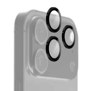 Folie iPhone 17 Pro Max, 17 Pro, Individual Camera Lens Protector, Black