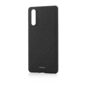Husa Huawei P30, Clip-On Ultra Slim, Made from Aramid Fiber, Kevlar, Negru, disponibil pe thenx.net