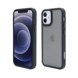 Husa iPhone 12 mini, Clip-On Hybrid, Shockproof Soft Edge and Rigid Matte Back Cover, Negru