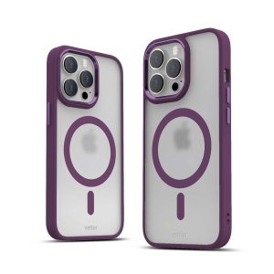 Husa iPhone 14 Pro Max, Clip-On Hybrid, Matt, Compatibil MagSafe, Purple, disponibil pe thenx.net