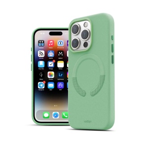Husa iPhone 15 Pro Max, Clip-On Vegan Leather, Compatibil MagSafe, ice Sea Blue, disponibil pe thenx.net