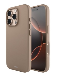 Husa iPhone 16 Pro Max, Clip-On Soft Touch Silk Series MagSafe Compatible, Desert Titanium - thenx.net