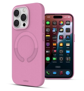 Huse iPhone 16 Pro Max, Clip-On Vegan Leather, Compatibil MagSafe, Roz - thenx.net_1