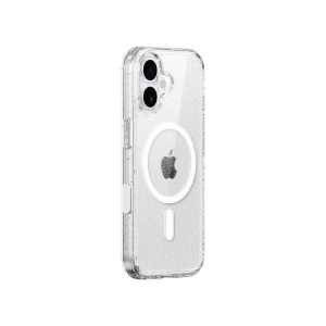 Husa iPhone 17, MagSafe Compatible, Soft Pro Glitter, Transparent - thenx.net