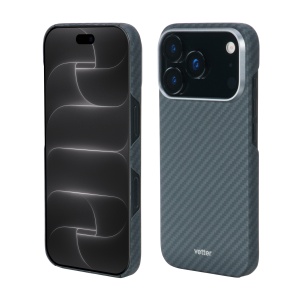 Husa iPhone 18 Pro, 17 Pro, Clip-On MagSafe Compatible, made from Aramid Fiber, Kevlar, Black - squaregsm.ro