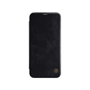 Husa Samsung Galaxy J4 Core, Qin Leather Case, Nillkin, Negru, compatibil cu Samsung, disponibil pe thenx.net