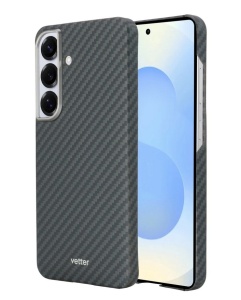 Husa Samsung Galaxy S25, Clip-On MagSafe Compatible, made from Aramid Fiber, Kevlar, Black - thenx.net