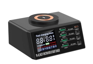 Incarcator Magnetic 9 in 1 USB WLX-X9S – Cu Afisaj DIGItal pentru Reincarcare Telefoane si Gadgeturi