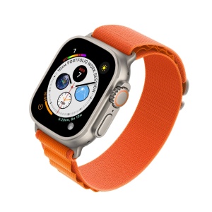 keepON, Nylon Braided Sport Band for Apple Watch Ultra 2, Ultra, Orange