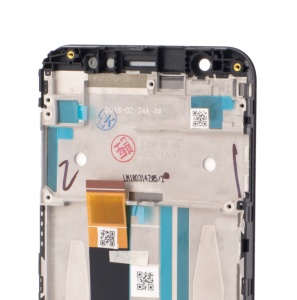 LCD Asus Zenfone Max (M1) ZB555KL, Negru Complet + Rama - pentru înlocuirea ecranului,  disponibil pe thenx.net