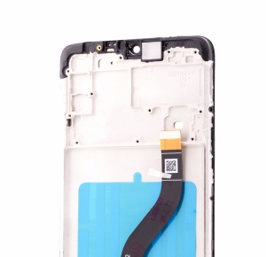 LCD Samsung Galaxy A20s, A207, Negru + Rama - pentru înlocuirea ecranului, compatibil cu Samsung, disponibil pe thenx.net