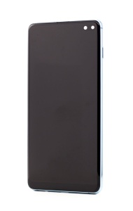 LCD Samsung Galaxy S10+, G975, Albastru + Rama, [OLED2]
