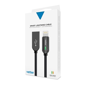 Cablu Lightning, Smart Auto Disconnect 2nd Gen, Led Status indicator, Negru, disponibil pe thenx.net