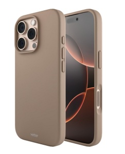 Husa iPhone 16 Pro, Clip-On Soft Touch Silk Series MagSafe Compatible, Desert Titanium - thenx.net