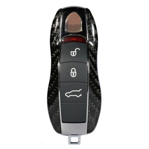 Husa Porsche Key with 3 Button Layout, made from Carbon, Glossy Negru, disponibil pe thenx.net