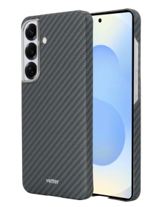 Husa Samsung Galaxy S25 Plus, Clip-On MagSafe Compatible, made from Aramid Fiber, Kevlar, Black - thenx.net
