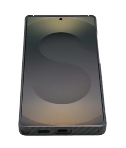 Husa Samsung Galaxy S25 Ultra, Clip-On MagSafe Compatible, made from Aramid Fiber, Kevlar, Black - thenx.net_5