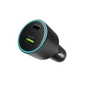 Incarcator turbo100, Super Fast Car Charger, USB-C, PD and QC, 100W, disponibil pe thenx.net