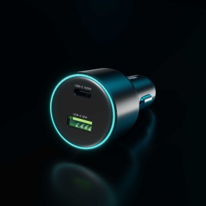 Incarcator turbo100, Super Fast Car Charger, USB-C, PD and QC, 100W