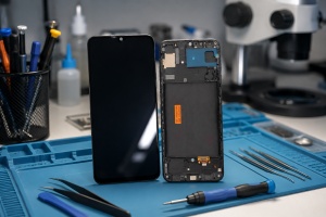 LCD Samsung Galaxy A50 (A505) OLED cu Rama, Negru - Img 5