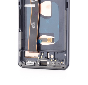 LCD Samsung Galaxy S20 Ultra, G988, Negru + Rama, [OLED] - pentru înlocuirea ecranului, compatibil cu Samsung, disponibil pe thenx.net
