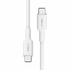 Cablu USB-C, to USB-C, Vetter GO, 5A, 100W, 1m, Alb, disponibil pe thenx.net