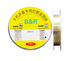 Fir Separare B&R JGS-01, Diamond Wire for Screen Separation, 0.03mm, 1000m, disponibil pe thenx.net