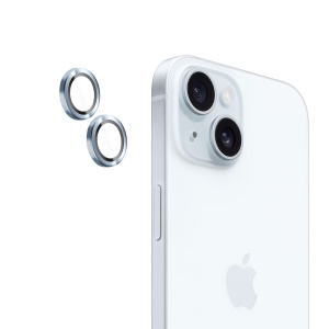 Folie iPhone 15 Plus, 15, individual Camera Lens Protector, Blue, disponibil pe thenx.net