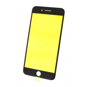 Geam Sticla + OCA iPhone 8 Plus + Rama, Negru