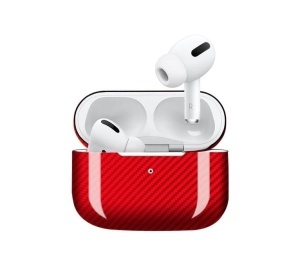 Husa AirPods Pro 3, made from Carbon, Red - thenx.net