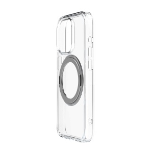 Husa iPhone 15 Pro Max, Clip-On Crystal MagSafe Compatible, with 360 degree rotating stand, Transparent