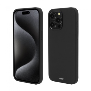 Husa iPhone 15 Pro Max, Clip-On Soft Touch Silk Series Mag Safe Compatible, Negru - Img 4