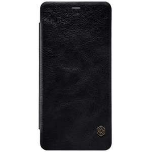 Husa Samsung Galaxy A8+ (2018), A730F, Qin Leather Case, Nillkin, Negru, compatibil cu Samsung, disponibil pe thenx.net