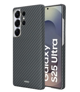 Husa Samsung Galaxy S25 Ultra, Clip-On MagSafe Compatible, made from Aramid Fiber, Kevlar, Black - thenx.net