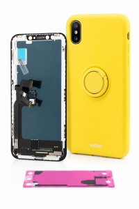 LCD iPhone X, OLED, Soft Light + Folie Full Frame + Folie Camera + Husa Vetter