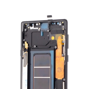 LCD Samsung Galaxy Note 9, N960, Negru + Rama, Small Glass - pentru înlocuirea ecranului, compatibil cu Samsung, disponibil pe thenx.net