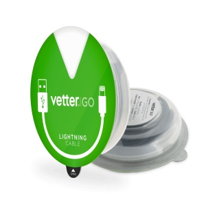 Cablu Lightning, Vetter GO, 1m, Negru, disponibil pe thenx.net