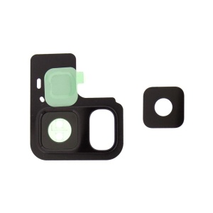 Geam Camera Samsung Galaxy A8 (2018), A530, Negru + Rama [KLS]